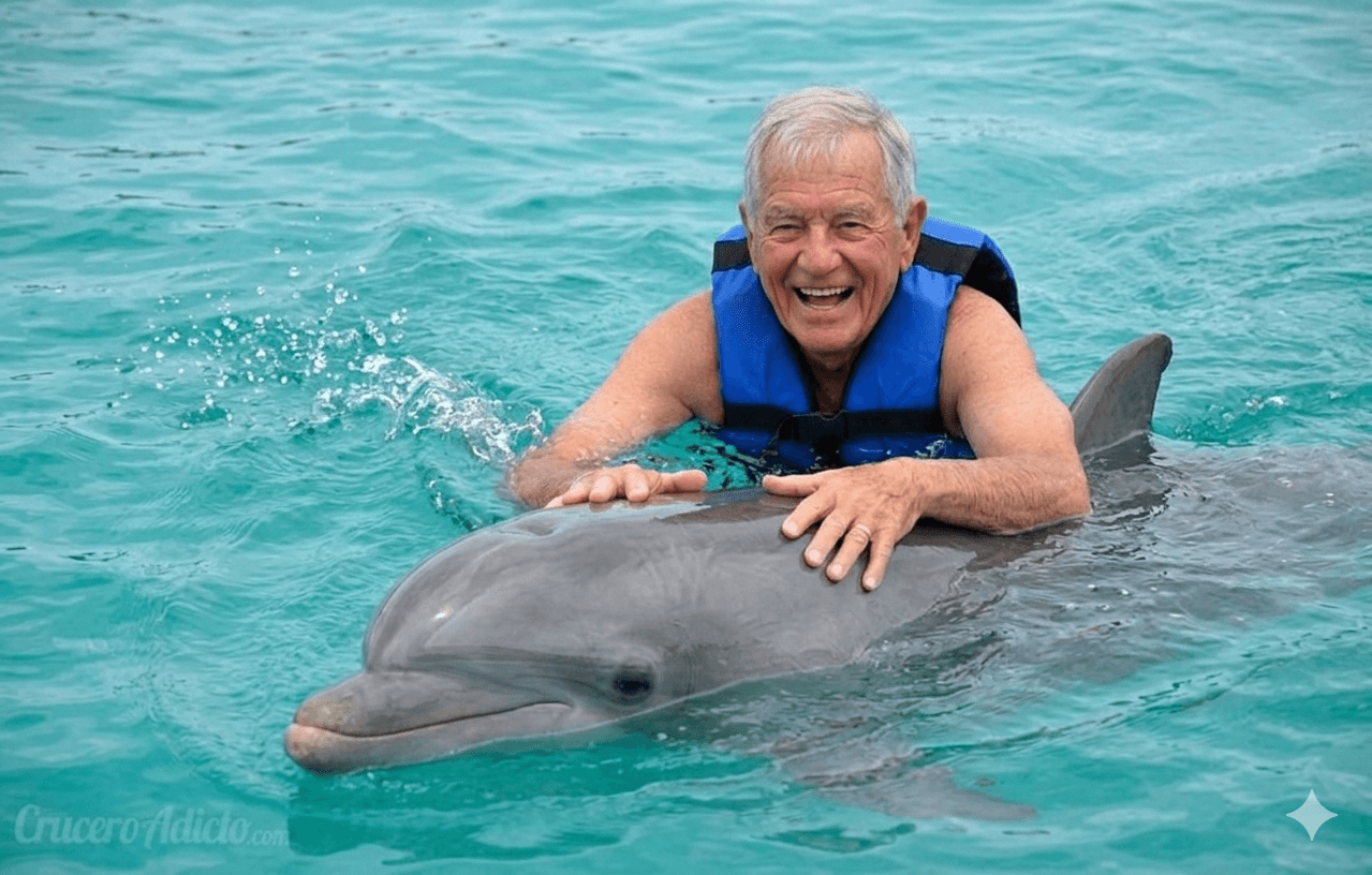 Nadar con delfines